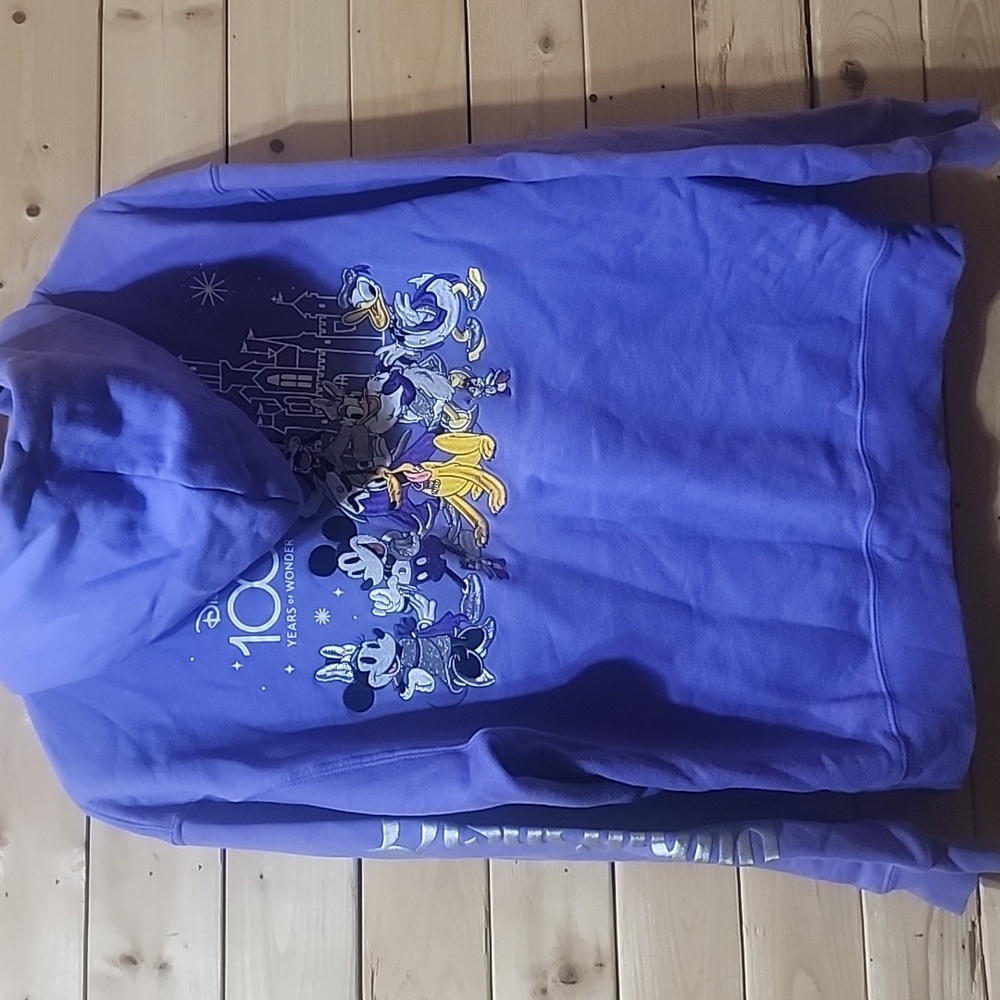 Disneyland 100 Years Of Wonder Embroidered Sweater Adult Size Medium - Picture 7 of 11